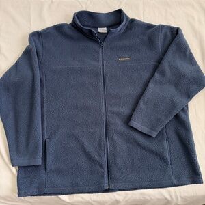 Columbia High-Pile Fleece Jacket Blue Gorpcore Full Zip Men’s Size 4XL